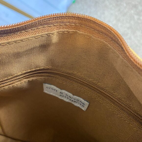 Vintage 90s Croft & Barrow Tan Brown Faux Leather Shoulder Bag Purse - Picture 6 of 12